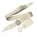 Beige Leather Flap & Adjustable Strap Set 