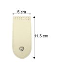 Beige Leather Flap & Adjustable Strap Set 