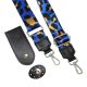 Black Leather Flap & Adjustable Strap Set 