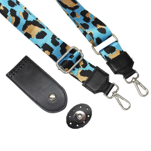 Black Leather Flap & Adjustable Strap Set 
