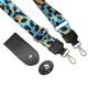 Black Leather Flap & Adjustable Strap Set 