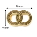 Decorative Women's Belt Buckle with Button Stud Closure
