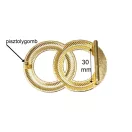 Decorative Women's Belt Buckle with Button Stud Closure