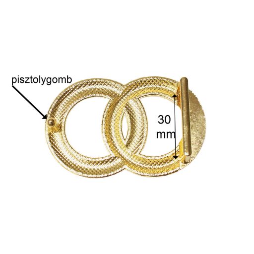 Decorative Women's Belt Buckle with Button Stud Closure