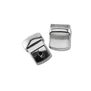Tuck Lock with Key, Nickel, 42 mm x 28 mm