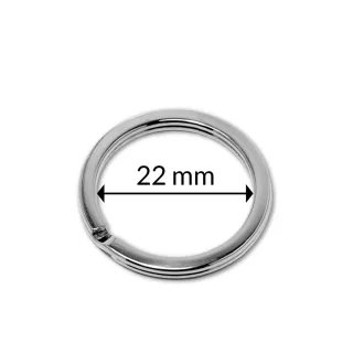 Key Ring, Nickel, 22 mm