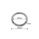 Key Ring, Nickel, 22 mm