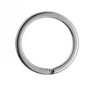 Flat Key Ring, Nickel, 27 mm