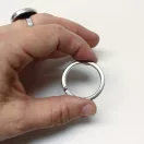 Flat Key Ring, Nickel, 27 mm