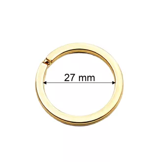Key Ring, Gold, 27 mm