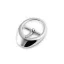 Round Women’s Belt Buckle, 25 mm, Nickel