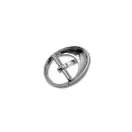 Round Women’s Belt Buckle, 25 mm, Nickel