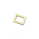 Zinc Alloy Angular Handbag Strap Holder, 15 mm, Gold