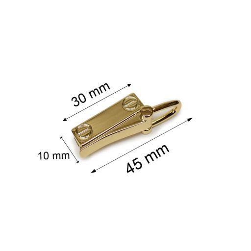 D-ring Handbag Strap Holder in Pair, Nickel