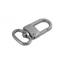 Oval carabiner. 20 mm, silver colour