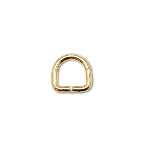 Iron D-ring, 12 mm, Gold