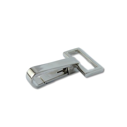 Fix carabiner, Nickel, 30 mm