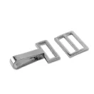 Fix carabiner, Nickel, 30 mm