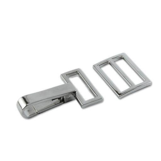 Fix carabiner, Nickel, 30 mm
