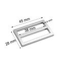 Flat fix Tri-Glide Slide, 38 mm, Nickel