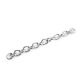 Round Link  Handbag Chain, Nickel, 9 mm x 12 mm
