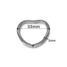 Key Ring, Nickel, 33 mm
