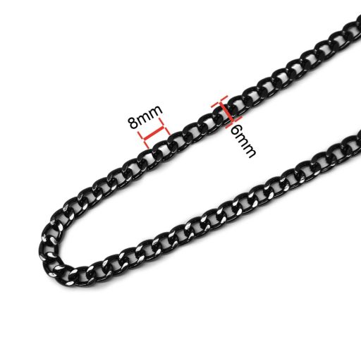 Handbag Chain, Nickel, 6 mm x 8 mm