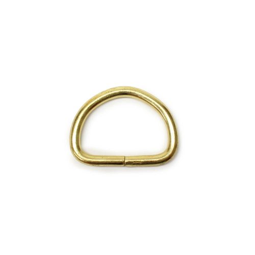 Iron D-ring, 25 mm, Gold coloured