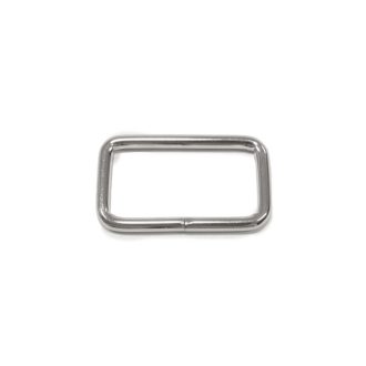   Iron Rectangle Shaped Handbag Strap Holder, Nickel, 30 mm, 4 mm Thickness