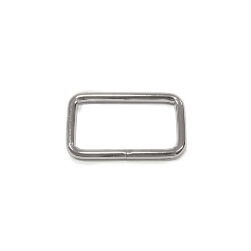Iron Rectangle Shaped Handbag Strap Holder, Nickel, 30 mm, 4 mm Thickness
