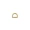 D-ring Zinc Alloy, Gold, 10 mm