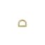 D-ring Zinc Alloy, Gold, 10 mm