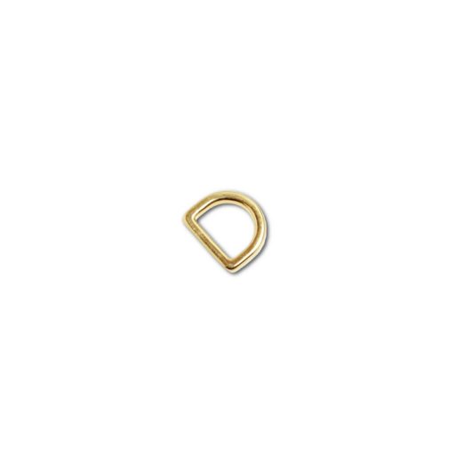 D-ring Zinc Alloy, Gold, 10 mm