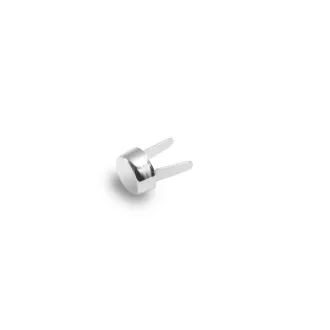 Minimalist Cylindrical Bag Feet Nickel, 10 mm