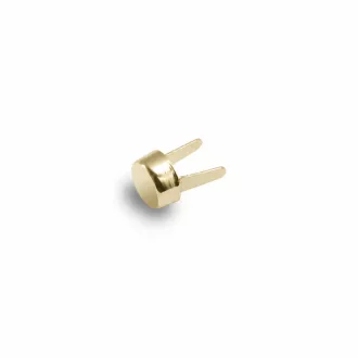 Minimalist Cylindrical Bag Feet, 10 mm, Gold Coloured