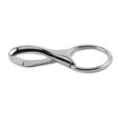 O-shaped carabiner 40mm, Nickel