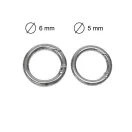 Round Spring Hook, 25x5 mm, Nickel
