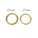Round Spring Hook, 25 x 5 mm, Gold