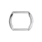 Curved Handle Holder for 20 mm Bag Straps, Nichel