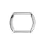 Curved Handle Holder for 20 mm Bag Straps, Nichel