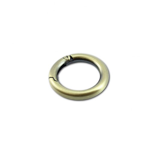 Round Spring Hook, 17 mm, Antique brass colour