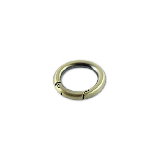 Round Spring Hook, 17 mm, Antique brass colour