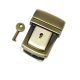 Tuck Lock with Key, Antique, 51 mm x 42 mm