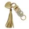 Leather Bag Charm Heart & Tassel Design with Gold, Silver and Rosegold Leather