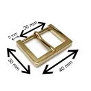 Angular Buckle, 30 mm, gold