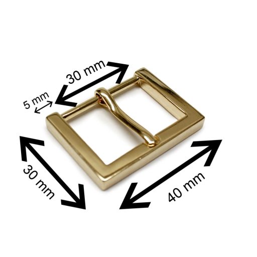 Angular Buckle, 30 mm, gold