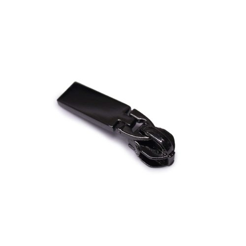 Slider with Flat Pull, Black, for 5 mm Plastic Zipper - RT10