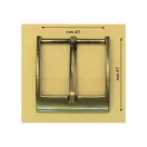 Nickel Belt Buckle, 40 mm x 47 mm