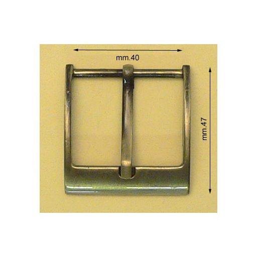 Nickel Belt Buckle, 40 mm x 47 mm