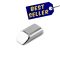 Metal Zipper End, 8 mm, Nickel